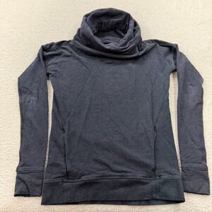 Lululemon Athletica Charcoal Grey Cowl Neck 6 Long Sleeve Sweatshirt Top Women's